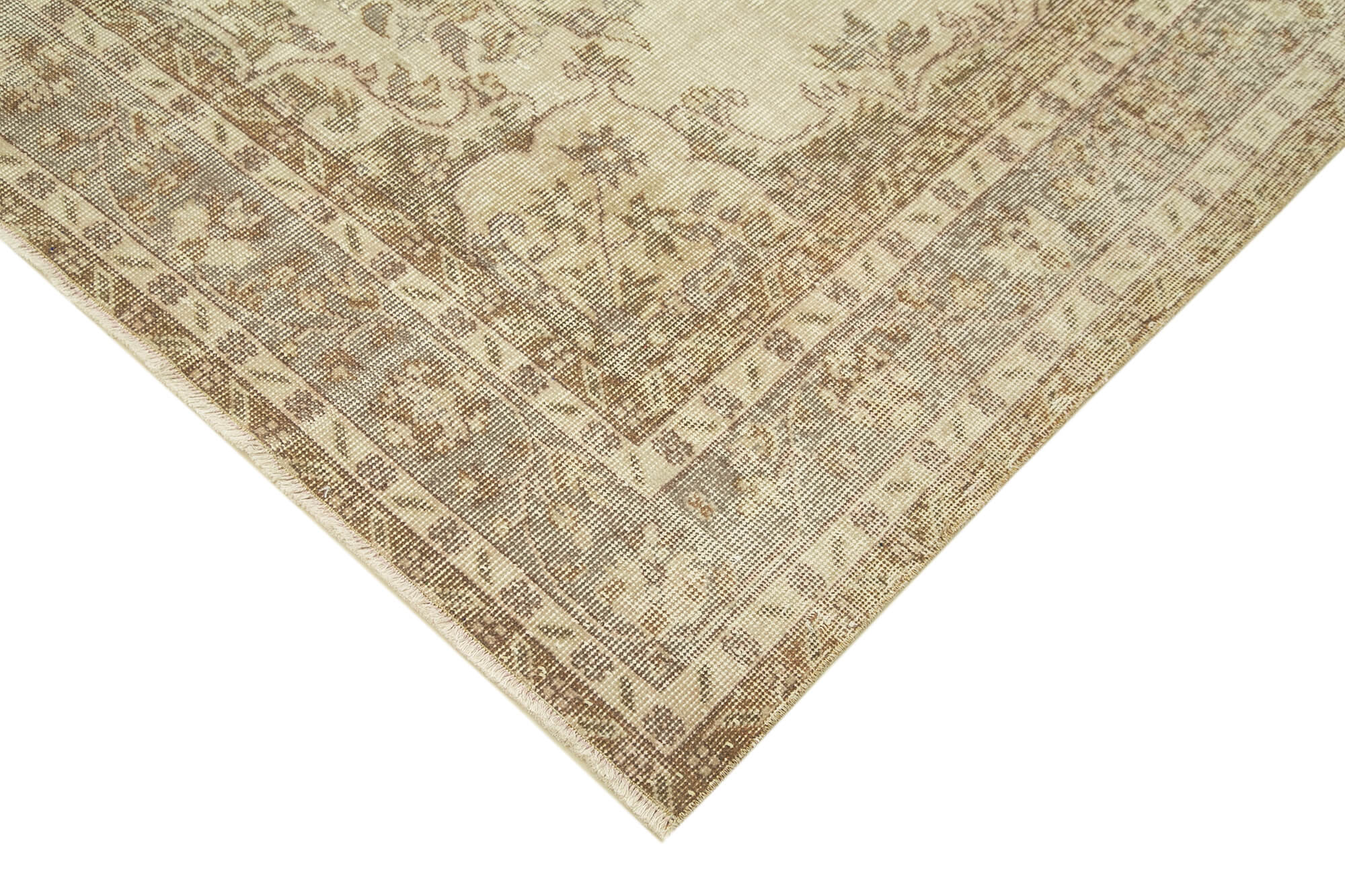 Handwoven contemporary anatolian beige carpet 193 cm x 300 cm