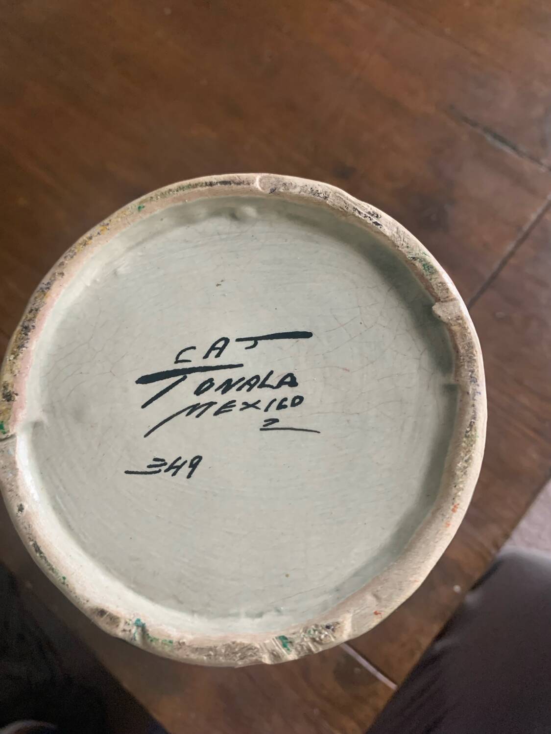 Tonala Mexico Bird Decor Vase