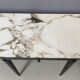 Midcentury Walnut and Carrara Marble Console Table Ascribable to Paolo Buffa