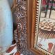 Old pediment mirror