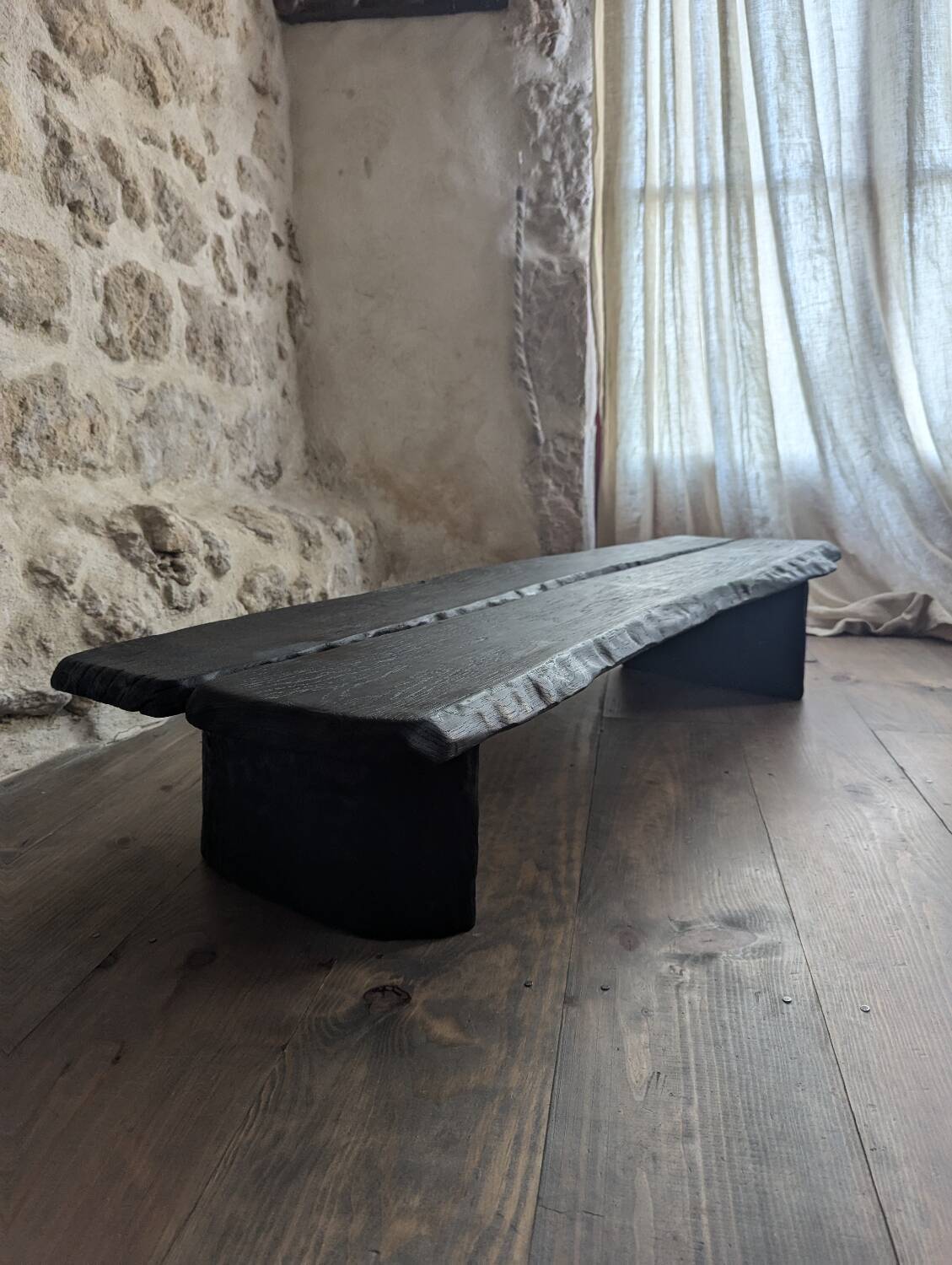 Burnt oak coffee table