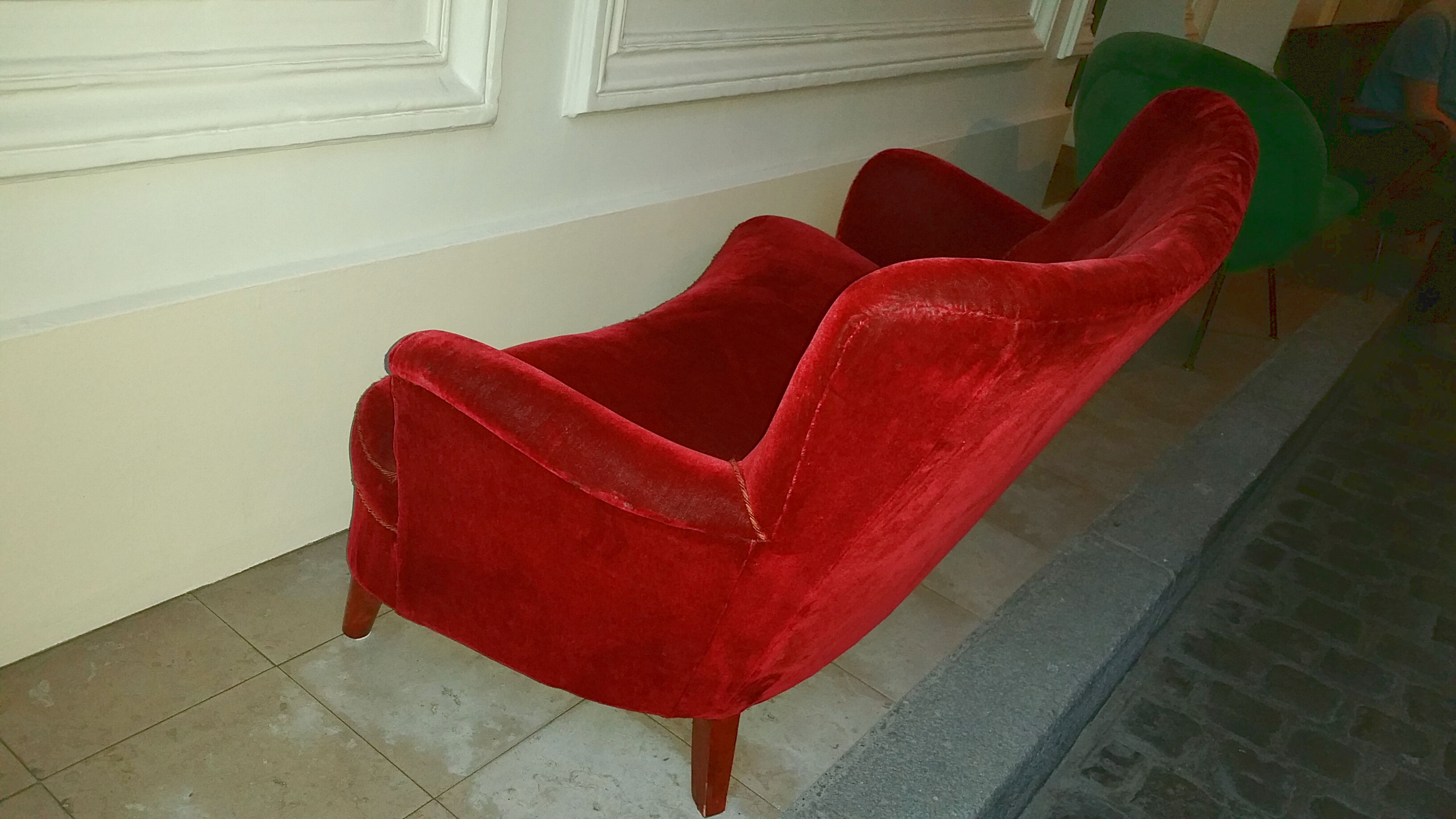 Vintage sofa Swedish year 40/50 wing arc curved Carl Malmsten