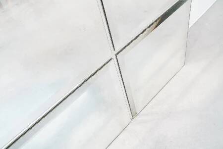 Michel Martens, Minimalist Glass Art Mirror 'Squares'