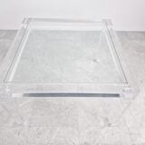 Vintage lucite coffee table, 1990s