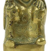Vintage Brass Statue Kitchen God Zao Jun Buddha Statue
