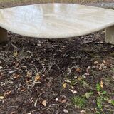 Travertine coffee table