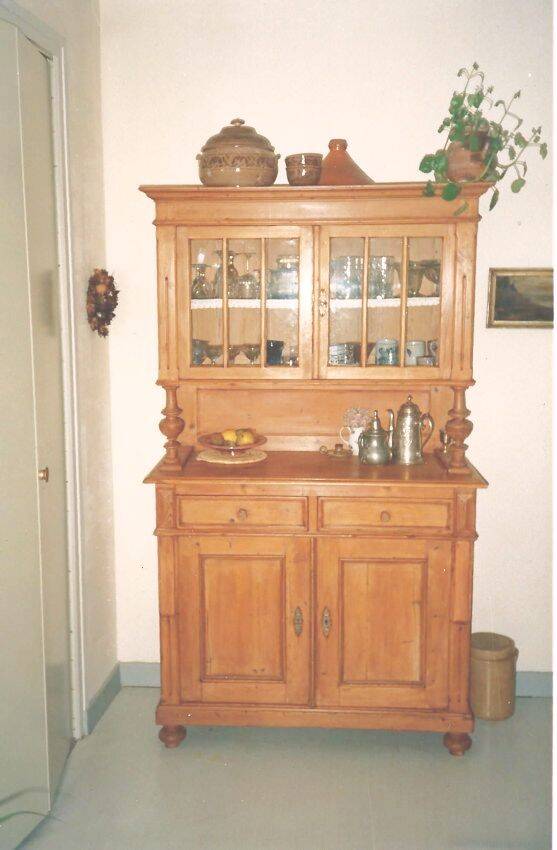 Antique 2-part pine sideboard