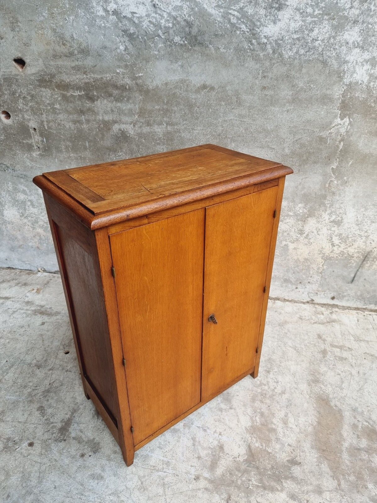 Old oak cabinet kitchen cupboard or shoe cabinet