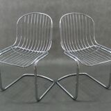 Chaises en fil de fer, années 1980