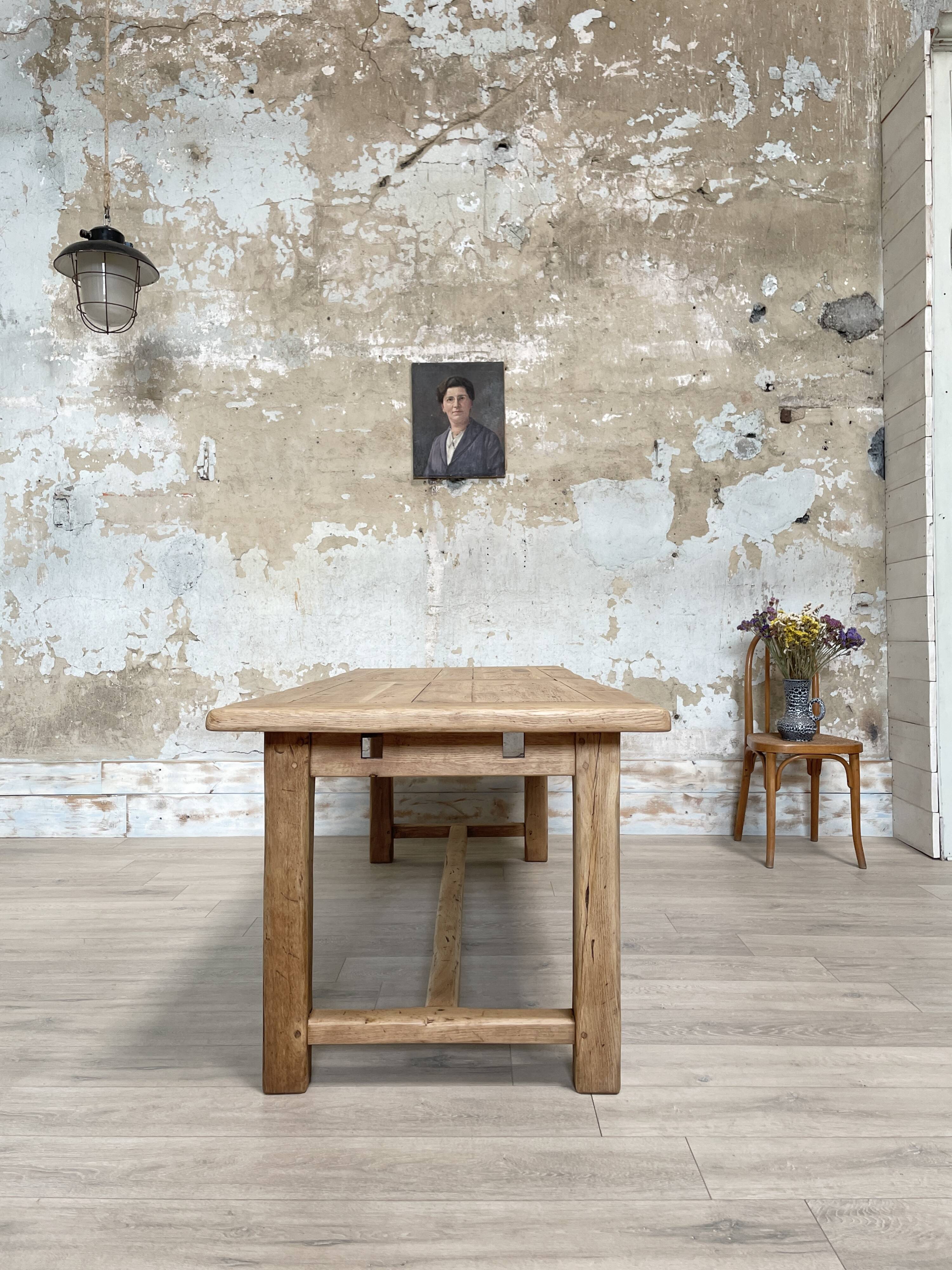 Solid oak farm table