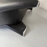 Old 2/3 seater lounge sofa designed by Jan Armgardt for Leolux in black leather
