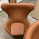 2x Fritz Hansen Egg chair by Arne Jacobsen in Cognac leather, new condition!