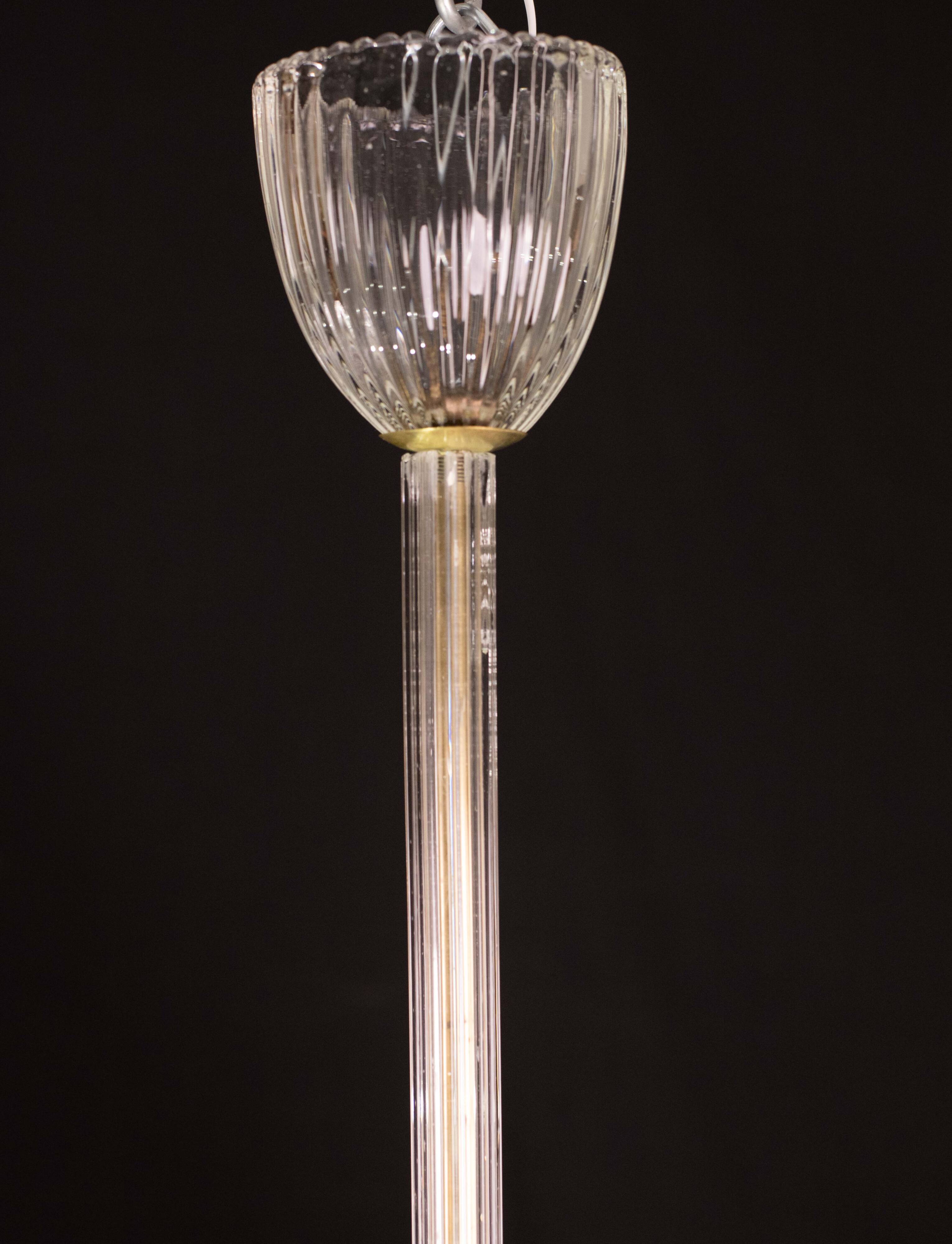 Art Deco Barovier e Toso pendant light, 1950