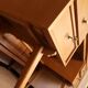 Oak-plated desk and formica 60s/70s