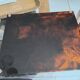 Vintage maison mercier tray in tortoiseshell lucite