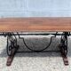 Belle Table A Manger En Fer Forgé Et Teck 180 cm 8 Convives