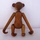 Teak monkey figurine Denmark 1970. no 1