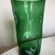 Vase XXXL pinched in blown Empoli glass Italian design 1960