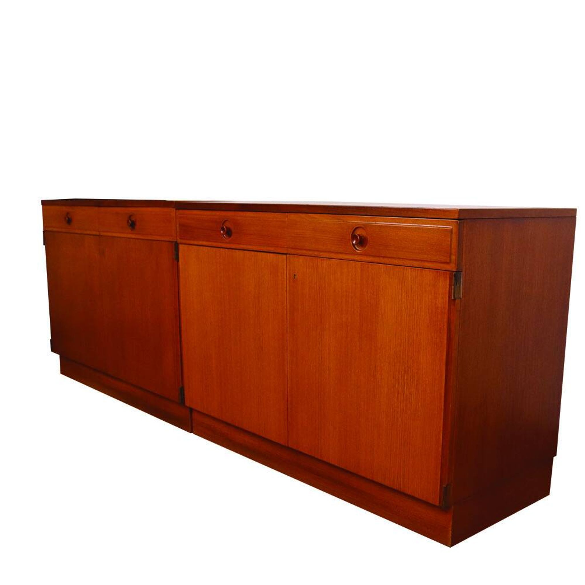 Swedish sideboard in teak by Bertil Fridhagen for Bodafors, 1960s, set of 2