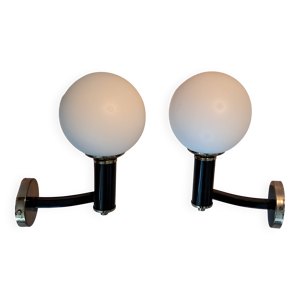 Paire d'appliques en - laiton italie