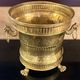 Vintage Planter / Flowerpot in Hammered Brass Mecap - Very good condition