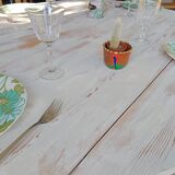 Table ronde avec 2 abattants