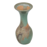 Vase vintage, vase balustre style raku, vase grand col, vase céramique vert céladon