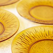 6 flat vintage plate model Soleil, Vereco France