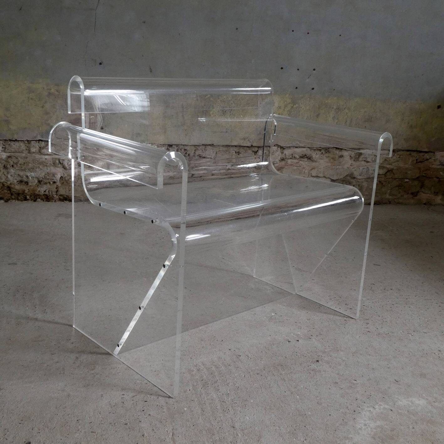 plexiglass bench, 1970