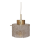 Vintage glass and brass suspension by Hillebrand Germany.