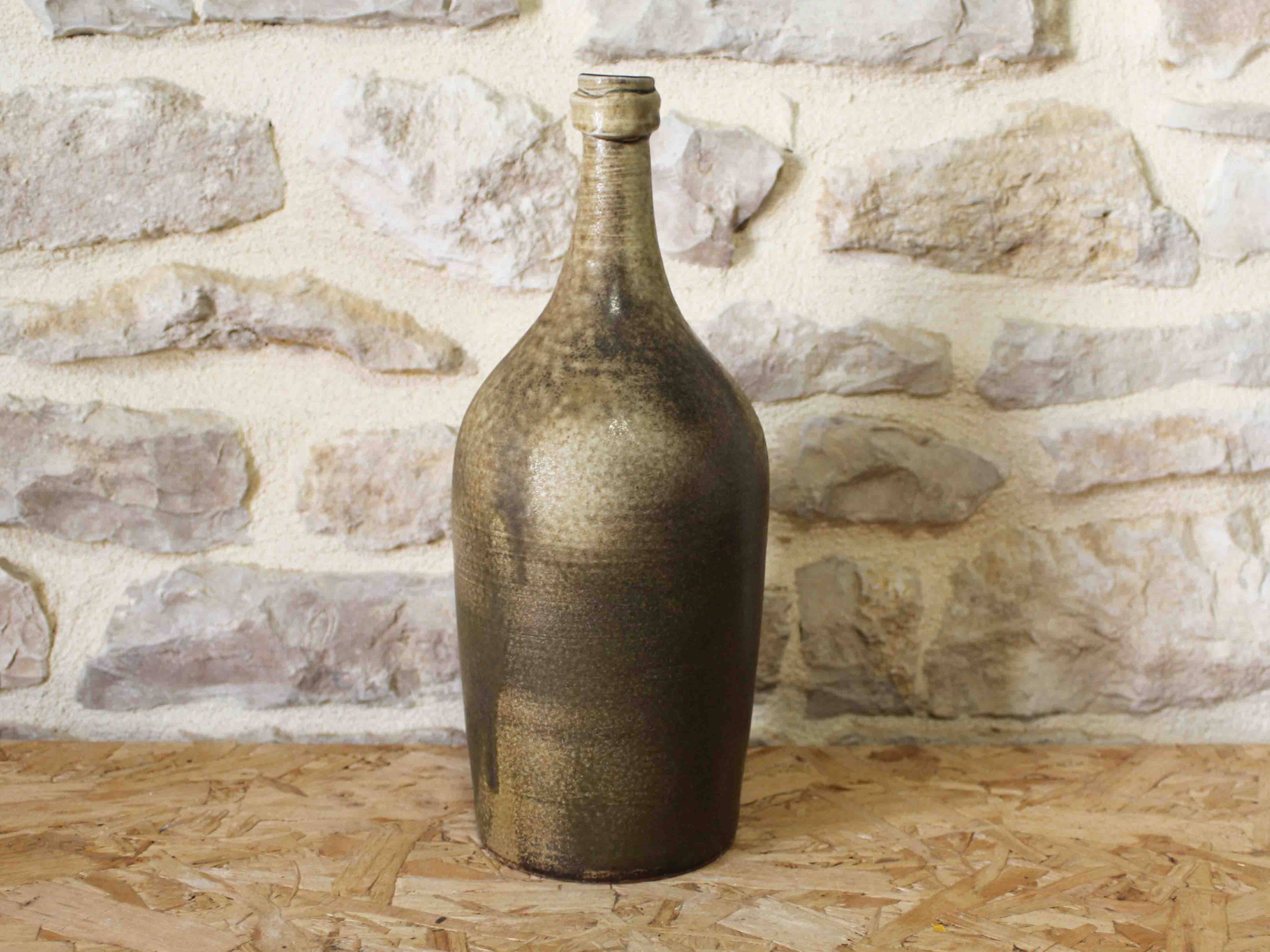 Alain Gaudebert stoneware bottle