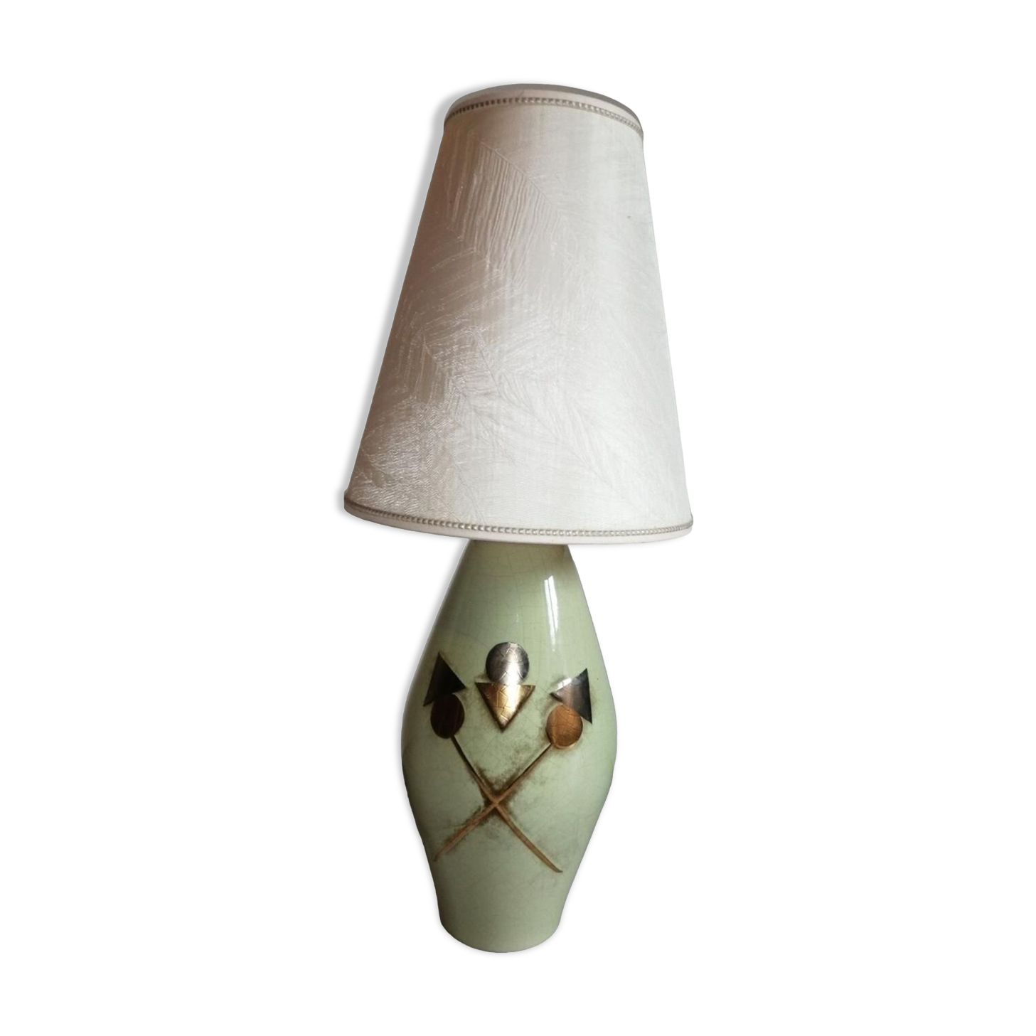 Lamp signed Louis Drimmer in earthenware