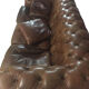 Chesterfield style sofa in vintage brown leather