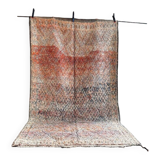 Large Boujad Berber carpet in salmon wool