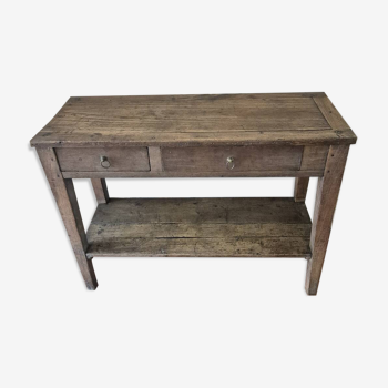 Old wood console