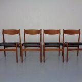 Teak dining chairs by Erik Buch for Od Møbler, 1960s, set of 4.