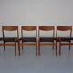 Teak dining chairs by Erik Buch for Od Møbler, 1960s, set of 4.