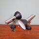 Pair of chromed metal wall lights, Boulanger, 1970s