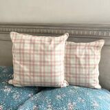 Vintage plaid cushions Laura Ashley