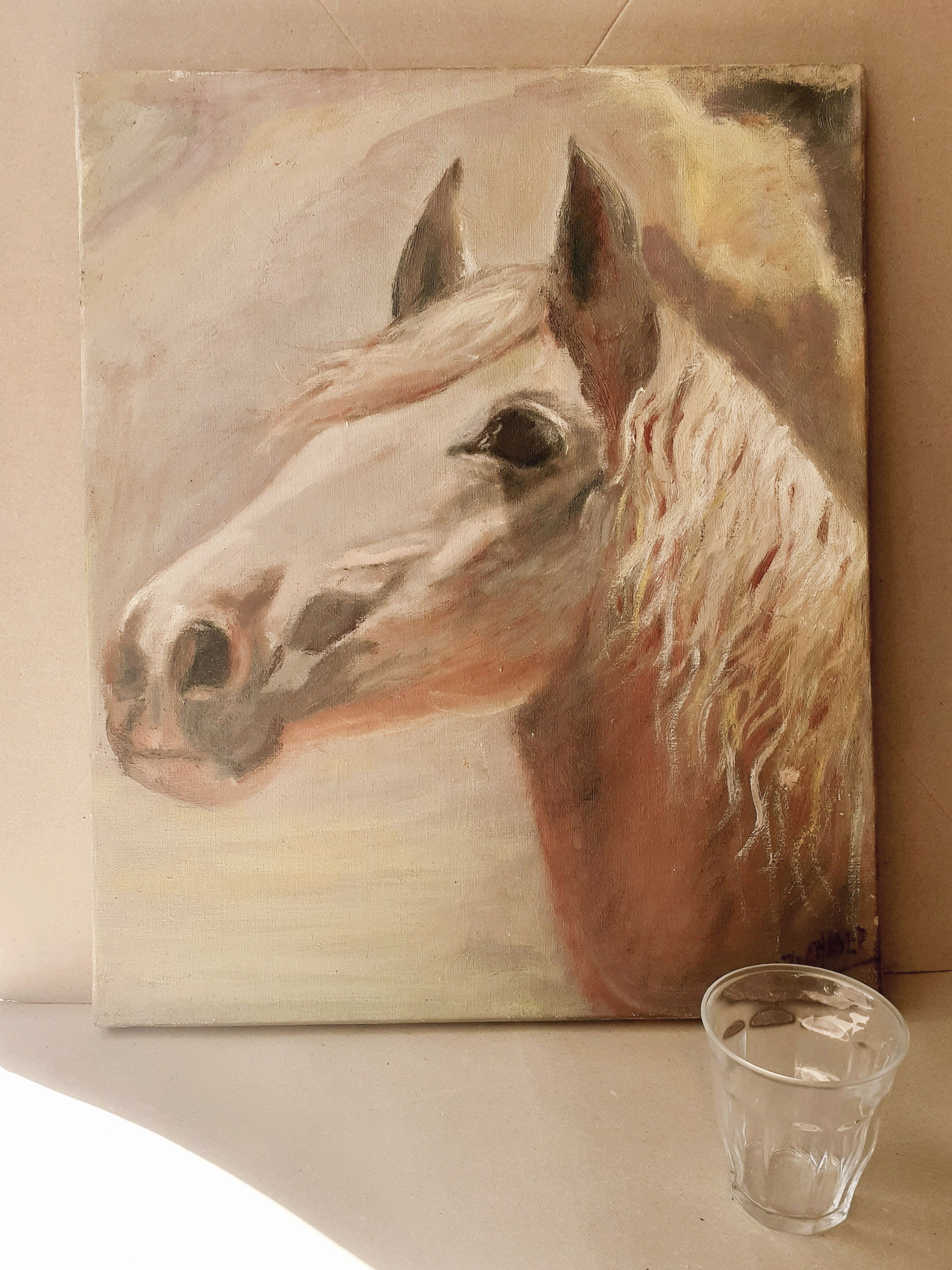 Painting with horse's head