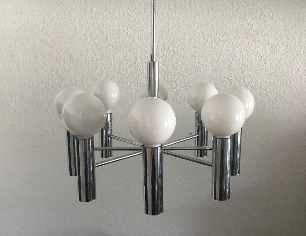 Mid-century German spatial chandelier by Hustadt Leuchten, 1960s.