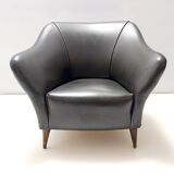 Fauteuil gris foncé dans le style de Gio Ponti pour Casa e Giardino, Italie