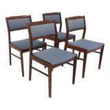4 Scandinavian walnut chairs, Sweden, 1960