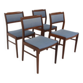 4 Scandinavian walnut chairs, Sweden, 1960