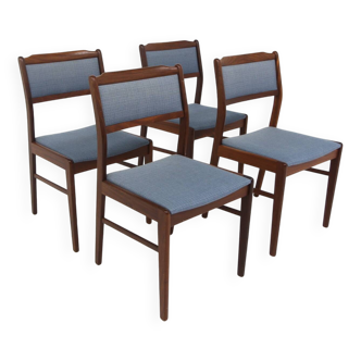 4 chaises scandinave en noyer, Suède, 1960