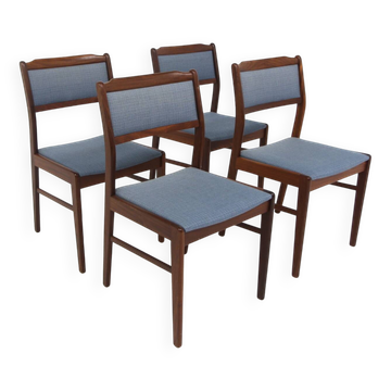 4 chaises scandinave en noyer, Suède, 1960
