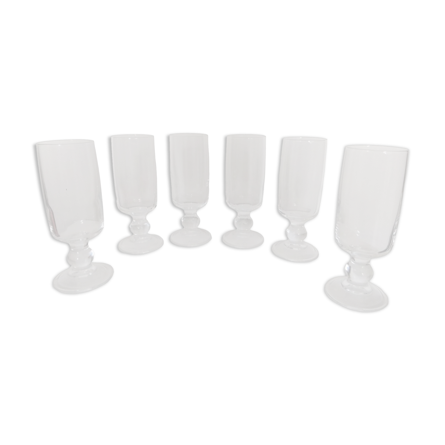 Lots de 6 flûtes à champagnes Crystal d'Arques