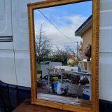 Mirror 19th Wood and Golden Stuck