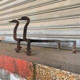 Pair of zoomorphic swan andirons 1970