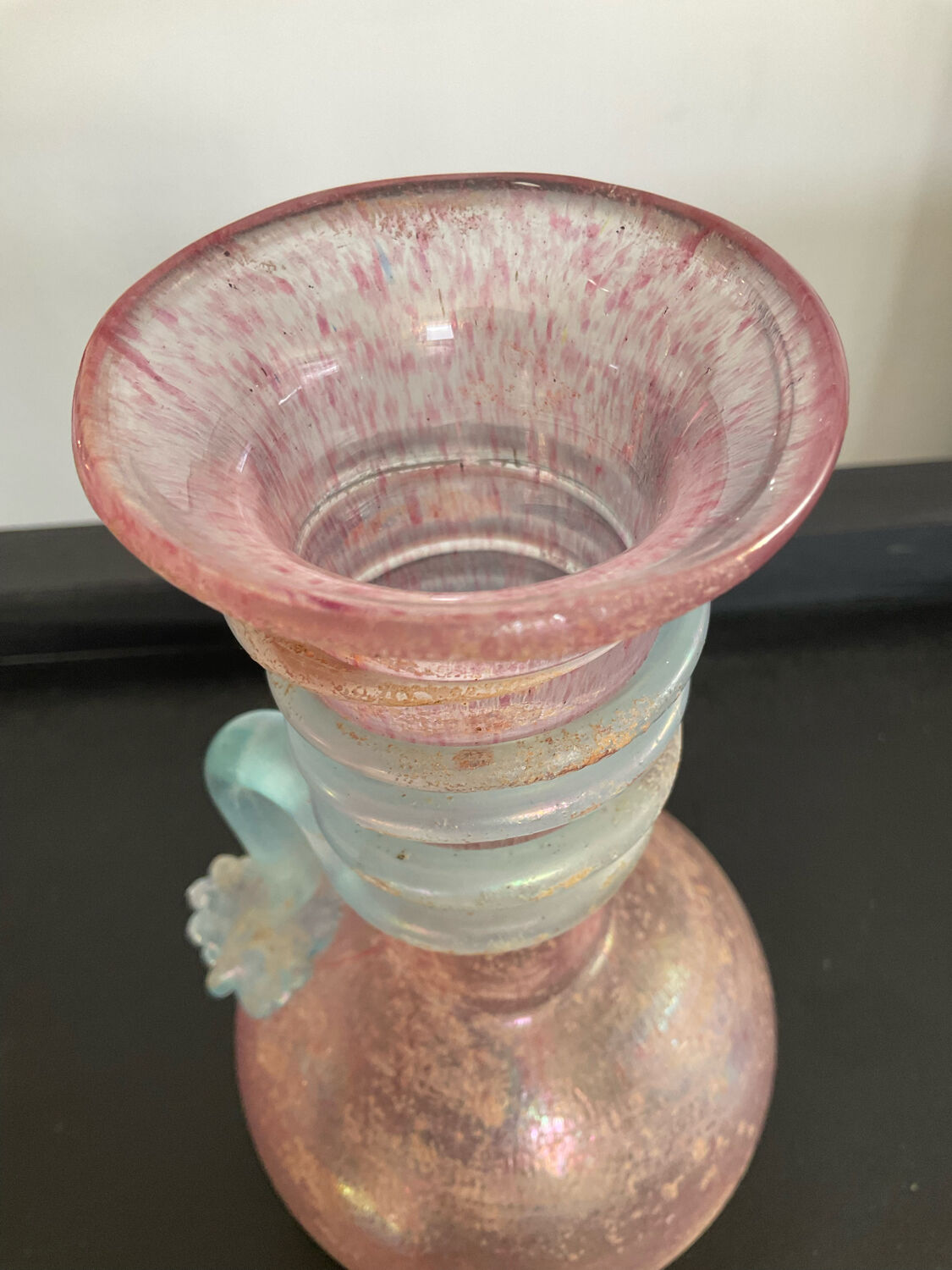 Old "Scovo" vase in Murano glass